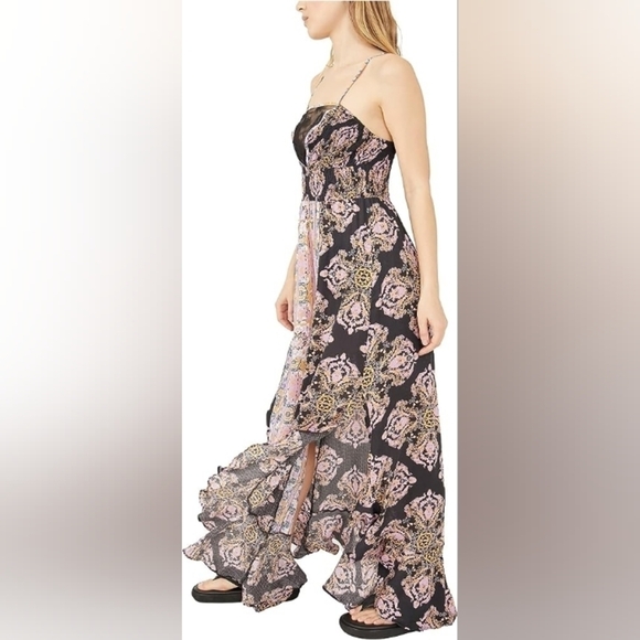 NWT Free People That Moment Maxi Boho Print Dress Size XS $118 - Picture 4 of 8